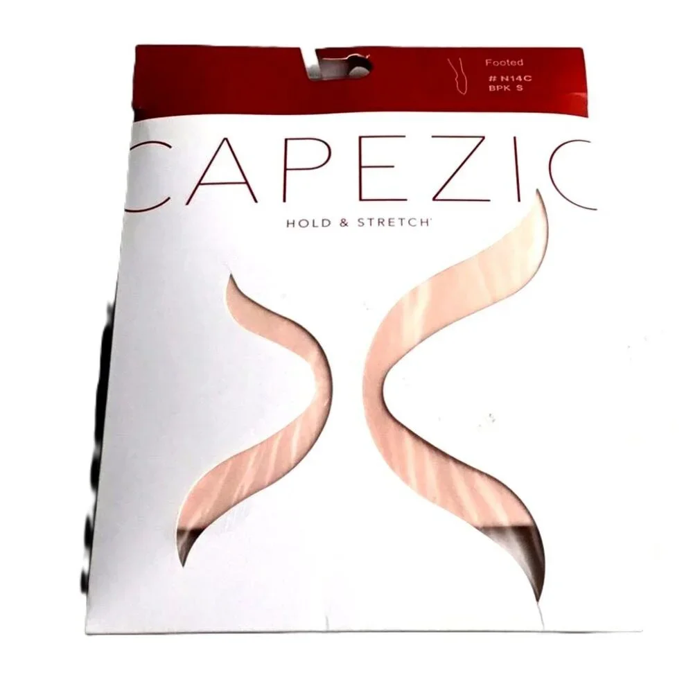 CAPEZIO Hold and Stretch Footed Tights Ballerina Pink Girls Size Small